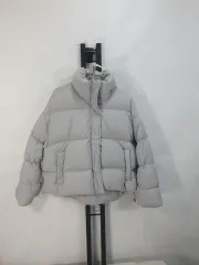 Calvin Klein Jeans(カルヴァンクラインジーンズ) ダウン オーバーサイズ クロップド パファー ジャケット グレー xs