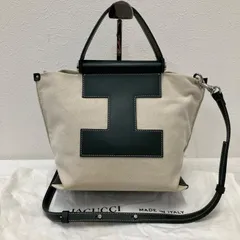 6620　IACUCCI　イアクッチ　ソルベットS　SORBETTO　キャンバス　レザー　2way　ショルダーバッグ　ハンドバッグ　ダークグリーン　カーキ　オリーブ　レディース　小さめ　ミニ　きれいめ　上品