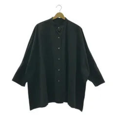 YLEVE / イレーヴ | コットン ワイドシルエット スタンドカラーシャツ | F | ブラック | レディース