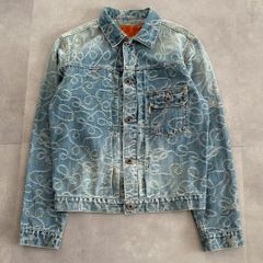 KAPITAL スタッズ 刺繍 デニムジャケット ヴィンテージ加工 日本製 S