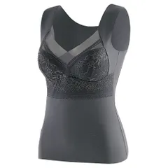 カップ付きインナー 暖か 起毛 ブラトップ タンクトップ ノースリーブ レース 大きいサイズ 上品 エレガント あったか すっきり 肌着 下着 レディース 冬 rr3