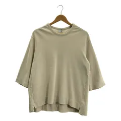 【美品】  NO CONTROL AIR / ノーコントロールエア | 強撚コットン 接結リバーニット 5分袖 クルーネックプルオーバー | 3 | ベージュ | レディース