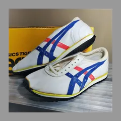 80s  asics TIGER  マラソンソーティ111  25.5cm 箱付きデッドストック【希少コレクターズアイテム！】【キャンバスモデル！】のサムネイル