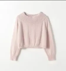 ルベイン リーフ オフショルダー ニット ラベンダー