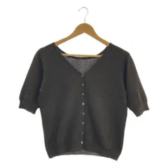 fig London / フィグロンドン | レーヨン ニット カーディガン | F | ダークブラウン | レディース