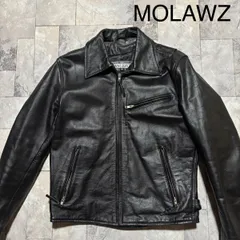 MOLAWZ モローズ　シングルライダース レザージャケット 水牛革 本革 バイク ブラック サイズM 玉FS1764