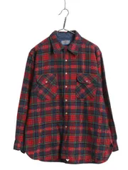 【お得なクーポン配布中!】 70s USA製 ペンドルトン チェック 長袖 ウール シャツ メンズ XL / 古着 ヴィンテージ 長袖シャツ ポケット付き マルチカラー 大きいサイズ