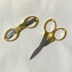 再入荷★折り畳みハサミ★携帯ハサミ★小型ハサミ★ゴールドカラー★1丁