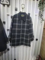 Tomaide チェック ウール ハーフ コート