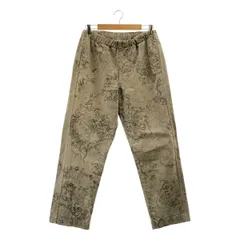 【美品】  SAMUEL ZELIG / サミュエルゼリグ | 2024AW | Underdrawing Pant アートワーク 刺しゅう プリント コットン イージーパンツ | S | チャコール | メンズ