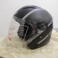 バイクヘルメット フルフェイス ヘルメット ダブルミラーデザイン オートバイ用 シールド付 ハーフ スポーティー UVカット ブラックのサムネイル