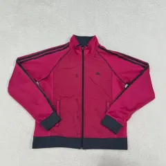 100 アディダス オリジナル ロゴ ディープピンク グレー ジャージ トラックジャージ