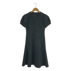 YOKO CHAN / ヨーコチャン | パフスリーブ フレア マーメイド 半袖ワンピース | 36 | ブラック | レディース