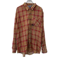 Ice House Flannels 長袖 チェックシャツ XLT レッド マルチカラー ボタン 胸ポケット チェック柄 ネルシャツ 春秋物 a711-6559