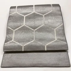 ［6017］袋帯 夏物 亀甲文様 お太鼓柄 正絹 着物 フォーマル