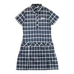 サイズ：M FILA GOLF フィラゴルフ  半袖ワンピース チェック柄 ブラック系 [240101573745] ゴルフウェア レディース ストスト