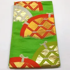 ［6022］袋帯 籠目文様 刺繍 六通 正絹 着物 フォーマル