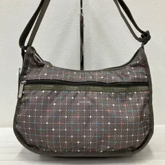 6703　LeSportsac　レスポートサック　　肩がけ　斜めがけ　紐調節可能　 クラシックホーボー　ショルダーバッグ　ワンショルダー　肩がけ　 斜めがけ　クロスボディ　グレー系　総柄　水玉　ドット