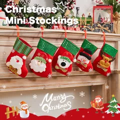 クリスマス ミニ靴下 3点セット オーナメント 3種セット 北欧風 装飾 サンタ/トナカイ/クマ フェルト素材 可愛い 飾り付け おしゃれ ギフト 【送料無料】【数量限定】【安心/安全・追跡可能配送】