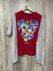 Disney ディズニー ヴィンテージ フロリダ ミッキー プリント Tシャツ sizeXL/赤 ■◆ メンズ