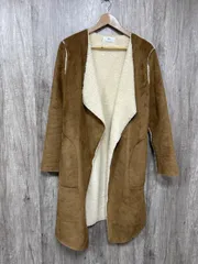 AZUL basic アズールバイマウジー フェイクムートン コート sizeM/キャメル ◆■ レディース