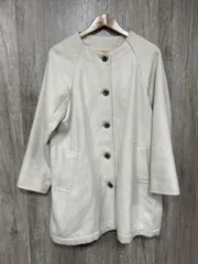 SM2 サマンサモスモス ロング ノーカラー コート sizeM/白 ◆■ レディース