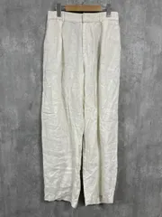 BEAUTY & YOUTH ビューティ&ユース ユナイテッドアローズ WEB限定 フレンチリネン ヘリンボーンワイドタックパンツ ワイド パンツ sizeL/オフホワイト ■◆ レディース