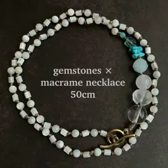 番外編 天然石×マクラメ ネックレス 50cm v,tiayocciss