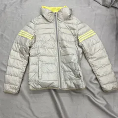 adidas neo アディダスネオ　ダウンジャケット　レディース　Lサイズ　ベージュ　レモンイエロー　フルジップ