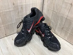 NIKEナイキ SHOX TL ショックス TL ブラック ユニバーシティレッド メタリックシルバー CN0151-003 スニーカー 30.0cm