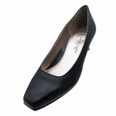 銀座かねまつ AQUA BELL アクアベル スクエアトゥ パンプス シューズ 靴 サイズ23.5cm ブラック 黒 レディース 【中古】