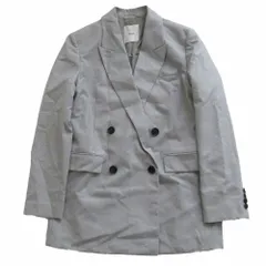 エブール ebure リネン グレー ダブル ジャケット エブール リネンジャケット