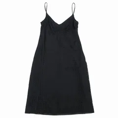 JIL SANDER ジルサンダー ヴィンテージ メッシュレース キャミソール ワンピースブラック サイズXS レディース 【中古】のサムネイル