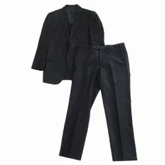 ARMANI COLLEZIONI アルマーニコレツォーニ M LINE  super150 ストライプ柄 スーツセットアップ ネイビー サイズM メンズ 【中古】