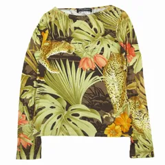 Salvatore Ferragamo サルヴァトーレフェラガモ レオパードプリント ボートネック Tシャツ カットソー 長袖  M レディース 【中古】のサムネイル