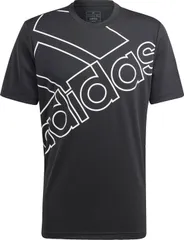 アディダス adidas AEROREADY トレーニング ロゴグラフィック 半袖Tシャツ メンズ 男性 トップス ランニング ショートスリーブ レギュラーフィット クルーネック  KTF40 IY6363 ホワイト/ブラック