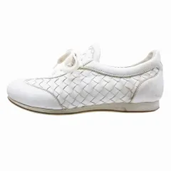 BOTTEGA VENETA ボッテガヴェネタ イントレチャート レザー スニーカー シューズ ホワイト サイズ21.5cm レディース 【中古】のサムネイル