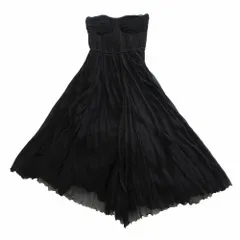 Chloe クロエ シフォン シルク100% ベアトップ ロング ドレス ワンピース ロング丈 ブラック  4ERO72-4E001 XS レディース 【中古】のサムネイル