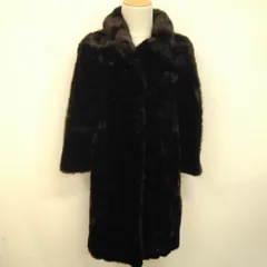 SAGA MINK 毛皮コート ファーコート 11号サイズ リアルファー ダークブラウン ミンクファーコート AIG11-27E