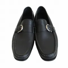 Salvatore Ferragamo サルヴァトーレフェラガモ ガンチーニ金具 ローファー シューズ ブラック 18509 サイズ25.5cm メンズ 【中古】