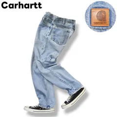 【定番】 カーハート Carhartt トラディショナル フィット traditional fit デニム パンツ ジーンズ ジーパン Gパン ジップアップ 5ポケット 32 x 30 アイスブルー ストリート ワーク アメカジ メンズ