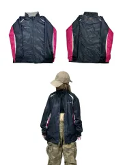 チャンピオン ネイビー ピンク ウィンドブレーカー トラック ジャケット L