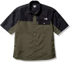 ザ・ノース・フェイス THE NORTH FACE アウトドア ショートスリーブヌプシシャツ メンズ S/S Nuptse Shirt シャツ ロゴ入り ドットボタン 肩切替 トップス 半袖 ウェア  NR22331 NT ニュートーフ