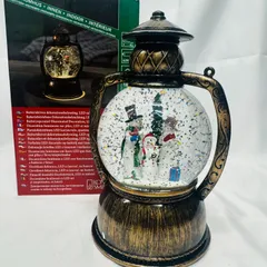 S【海外製】スノードーム クリスマス インテリア ランタン スノーマン 飾り 置物