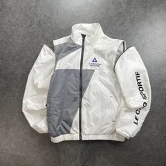 le coq sportif ルコックスポルティフ ルコックゴルフ ゴルフウェア 中綿ジャケット 中わたヒートナビ2WAYブルゾン ウィンドブレーカー フルジップ ロゴ刺繍 メンズ LL 大きいサイズ QGMOJK04