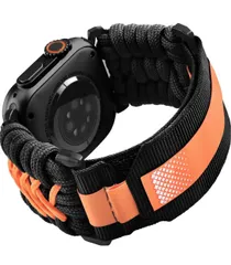 ★CAGOSコンパチブル Apple Watch バンド 42/44/45/46/49mm ナイロン運動スポーツベルト パラコード製 アップルウオッチ 1/2/3/4/5/6/SE/7/SE2/8/9/10/Ultra/Ultra2 に対応 野外応急対応