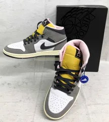 NIKE AIR JORDAN 1 MID SE HQ2011-108 ナイキ スニーカー 27.5cm US9.5 UK8.5 グレー ホワイト イエロー