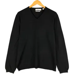古着 カルバンクライン Calvin klein extra fine merino Vネック メリノウールニットセーター メンズL相当/eaa602401