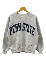 RUSSELL ATHLETIC (ラッセルアスレティック) カレッジスエット トレーナー USA製 80S 90S 裏起毛 ワッペン 前V 古着 ビンテージ PENN STATE ペンシルベニア州立大学 M グレー メンズ/078