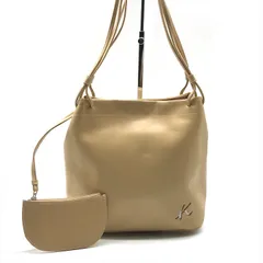 良品 Kitamura キタムラ ショルダー バッグ 肩掛け ベージュ レディース レザー 通勤 通学 ブランド 鞄 かばん ポーチ付き r425